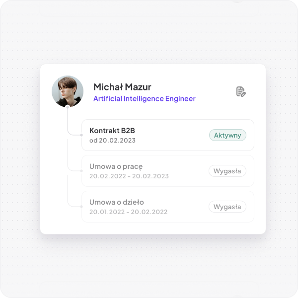 Create and <mark>manage contracts</mark> with employees